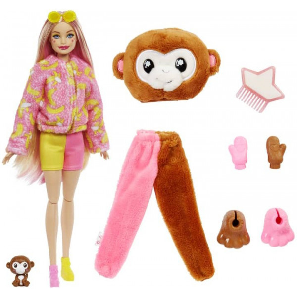 Фото - Лялька Barbie "Cutie Reveal" серії "Друзі з джунглів" — мавпеня (HKR01)