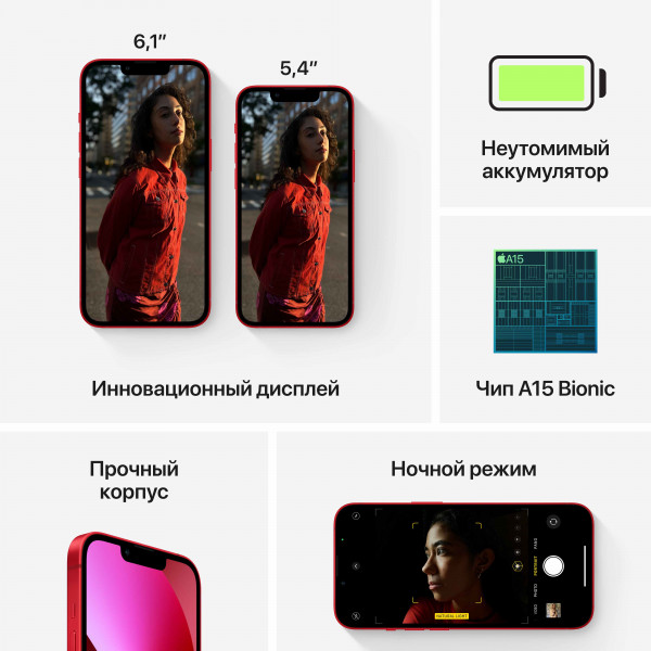 Фото - Смартфон Apple iPhone 13 mini 128Gb Red