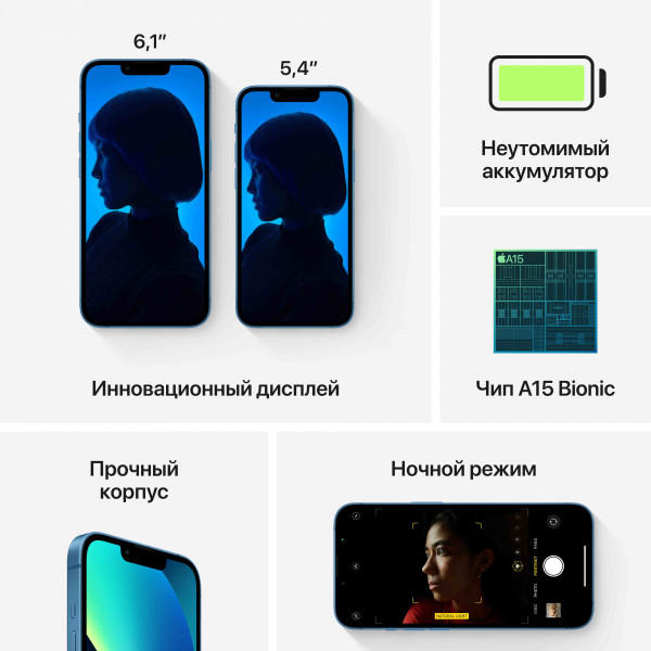 Фото - Смартфон Apple iPhone 13 mini 128Gb Blue