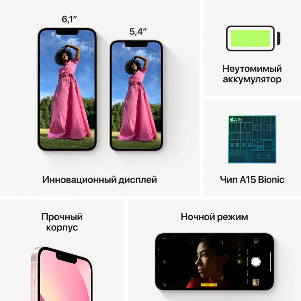Фото - Смартфон Apple iPhone 13 mini 128Gb Pink