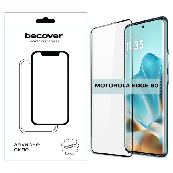 Фото - Защитное стекло для смартфона BeCover EDGE for Motorola Edge 60 Black (714769)
