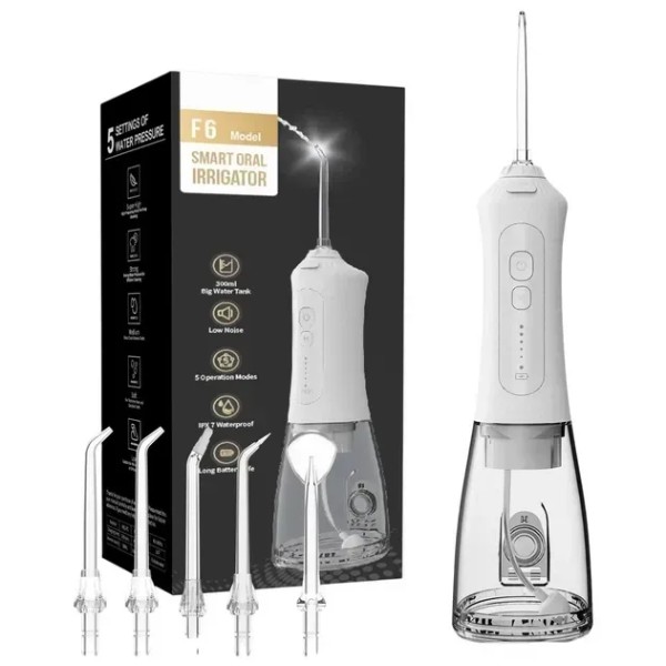 Фото - Іригатор INSPIRE F6 5 насадок White (ins-ir-f6-5noz-white)