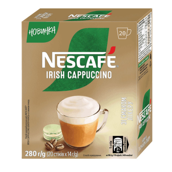 Фото - Кофе растворимый Nescafe Irish Cappuccino 20 сток по 14 г