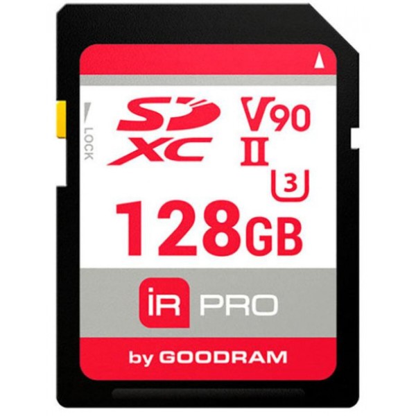 Фото - Карта памяти Goodram SDXC 128GB IRDM PRO V90 UHS-II U3 Retail (IRP-S9B0-1280R11)