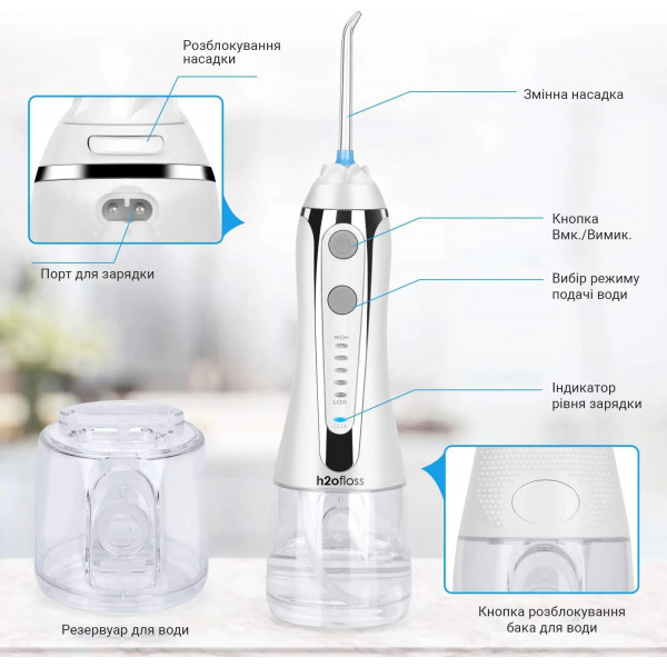 Фото - Ирригатор H2OFloss HF-2 White