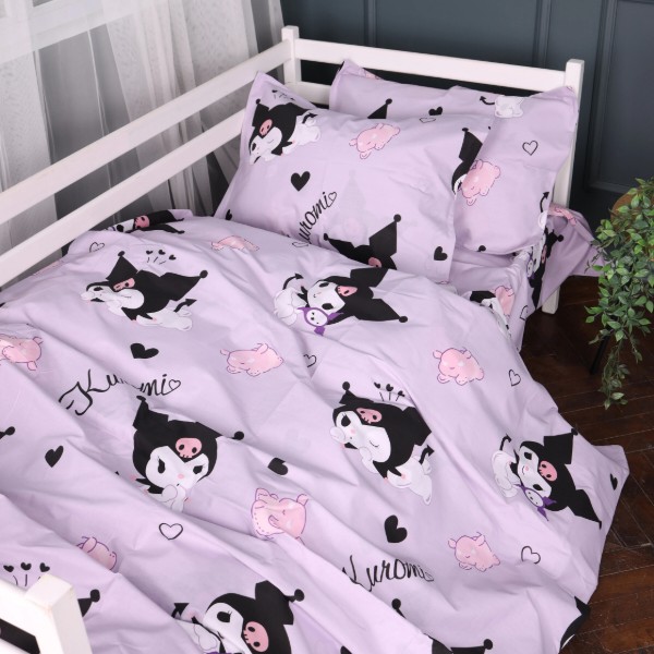 Фото - Комплект постільної білизни MirSon Бязь Kids Time 17-0883 Magic Kuromi 175х210 см (2200012199077)
