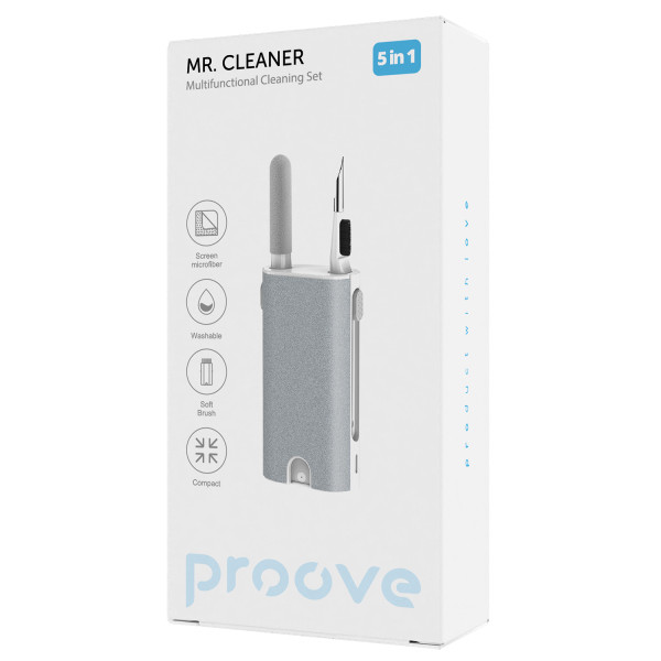Фото - Набір для чищення мобільних пристроїв Proove Багатофункціональний Mr. Cleaner 5in1 White (MCS00000502)