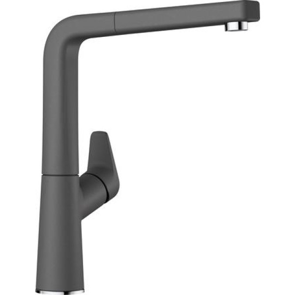 Фото - Кухонний змішувач Blanco 521285 AVONA-S ХРОМ/ТЕМНА СКАЛА