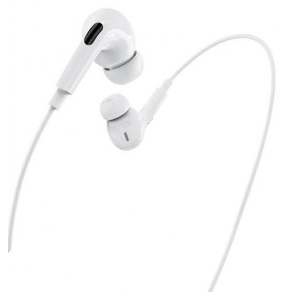 Фото - Навушники вкладиші дротові Denmen DR06 3.5mm 1.2 м White (DE-DR06-WH)