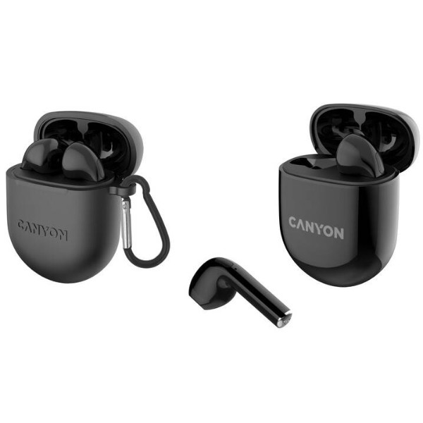 Фото - Навушники вкладиші бездротові TWS Canyon TWS-6 (CNS-TWS6B) Black
