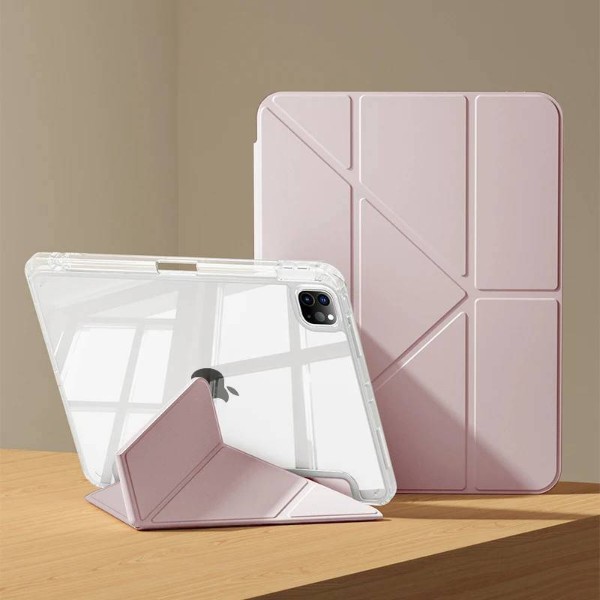 Фото - Чехол для планшета BeCover Ultra Slim Origami Transparent for Apple iPad Pro 11" M4 2024 Pink (711691)