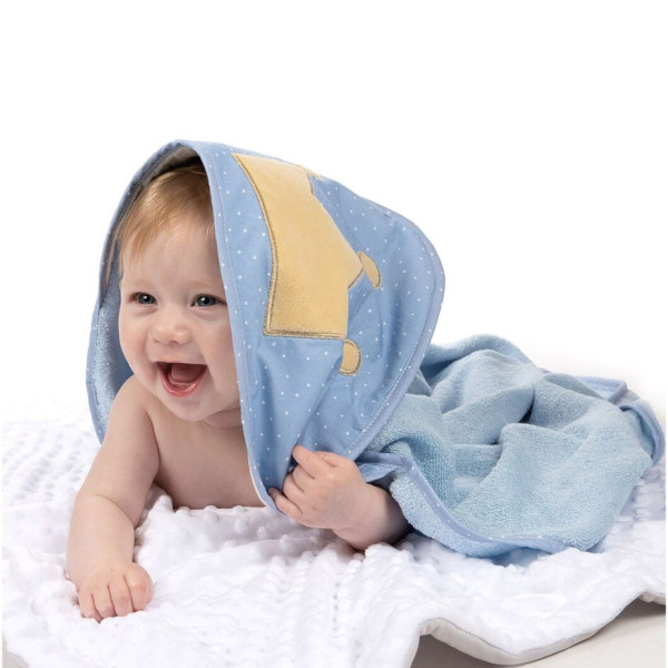 Фото - Рушник махровий дитячий Canpol babies з капюшоном 85x85 см King (26/800_blu)