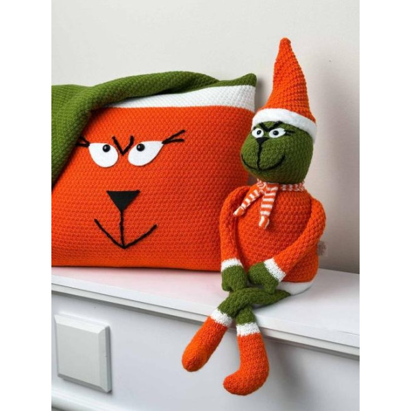 Фото - Подушка декоративна Прованс в'язана Помаранчевий Бука 45х45 см (042940)