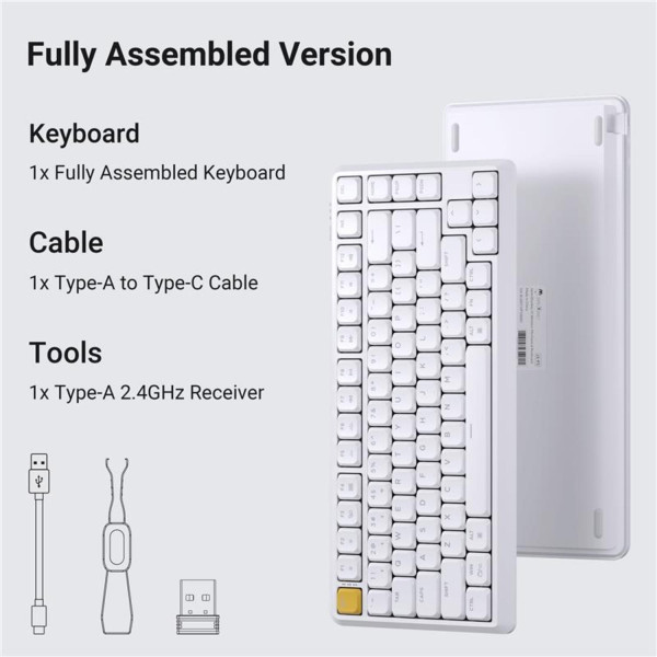 Фото - Клавиатура беспроводная игровая Keychron White (J1-Q1-UA)