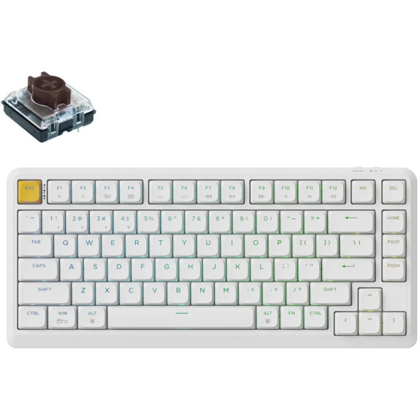 Фото - Клавиатура беспроводная игровая Keychron White (J1-Q3-UA) Фото - Клавиатура беспроводная игровая Keychron White (J1-Q3-UA)
