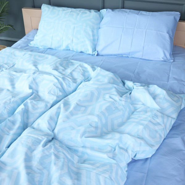 Фото - Комплект постільної білизни MirSon King Size 220х240 см 17-0628 Diamond Blue Бязь (2200008462970) Фото - Комплект постільної білизни MirSon King Size 220х240 см 17-0628 Diamond Blue Бязь (2200008462970)