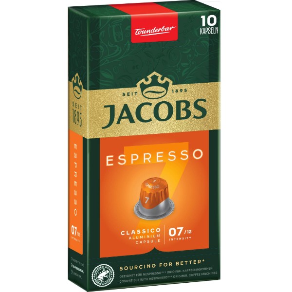 Фото - Кофе в капсулах Jacobs Espresso 7 Classico 10 шт.