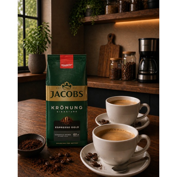Фото - Кава мелена Jacobs Kronung Espresso Gold 200г