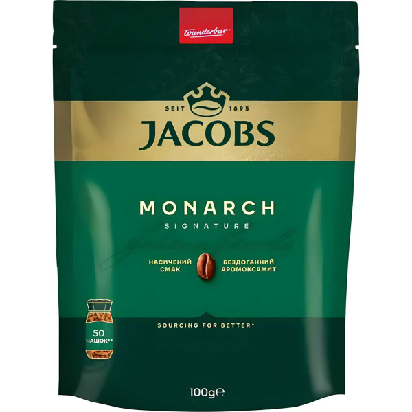 Фото - Кофе растворимый Jacobs Monarch 100г
