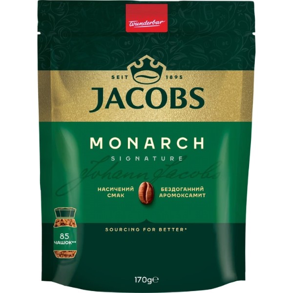Фото - Кофе растворимый Jacobs Monarch 170г