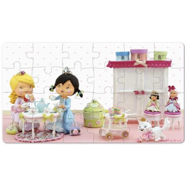 Фото - Пазли (3-4 роки) Janod Роза грає принцесу 2 шт. (J02770)