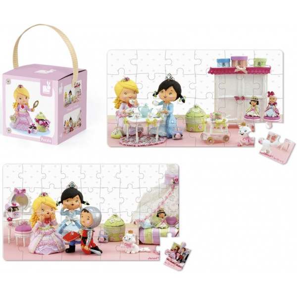 Фото - Пазли (3-4 роки) Janod Роза грає принцесу 2 шт. (J02770)