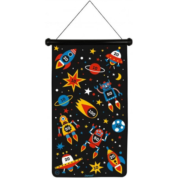 Фото - Настільна гра активна (5-7 років) Janod Магнітний дартс Роботи (J02073)