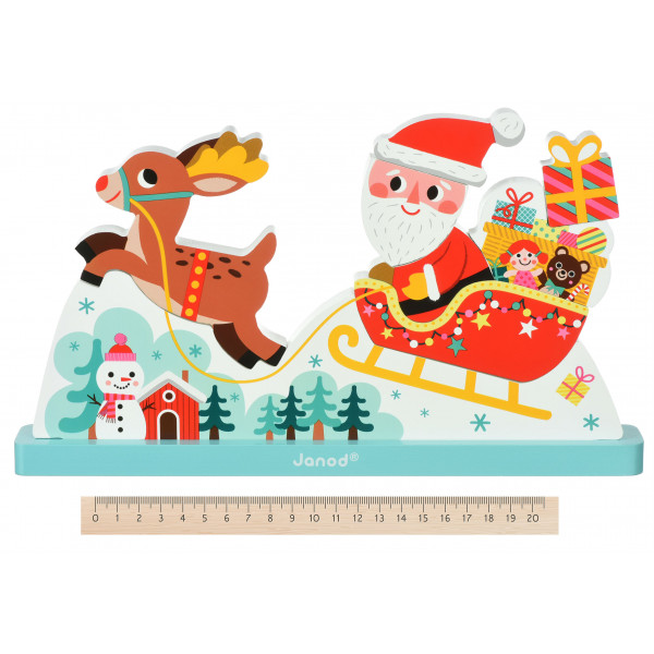 Фото - Пазли (3-4 роки) Janod Сани Санта Клауса, вертикальний (J08025)