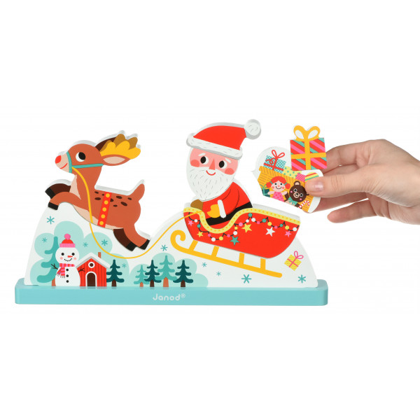 Фото - Пазли (3-4 роки) Janod Сани Санта Клауса, вертикальний (J08025)