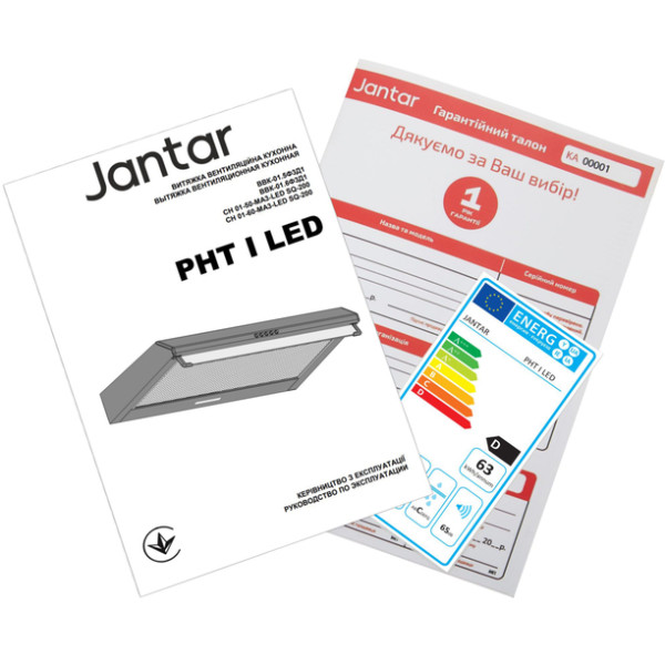 Фото - Витяжка традиційна Jantar PHT I LED 50 BL