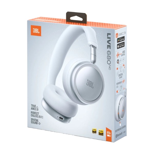 Фото - Навушники накладні бездротові JBL Live 680NC White (JBLLIVE680NCWHT)