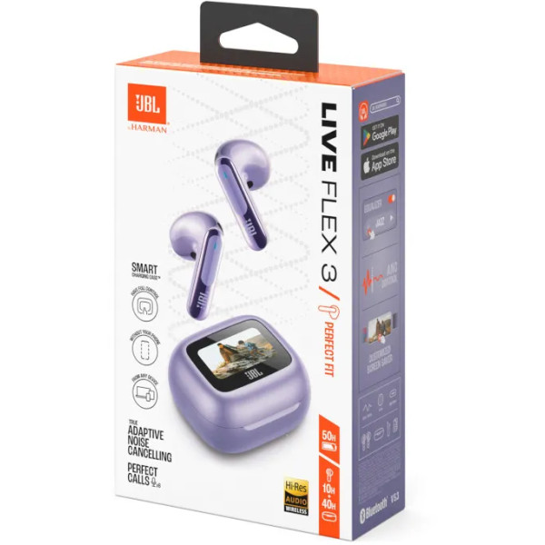 Фото - Навушники вкладиші бездротові TWS JBL Live Flex 3 Purple (JBLLIVEFLEX3PUR)