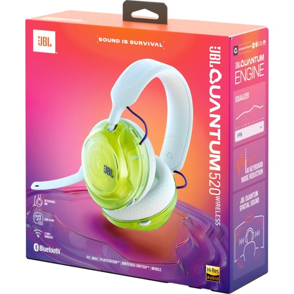 Фото - Гарнітура бездротова ігрова JBL Quantum 520 (JBLQTUM520ICE)