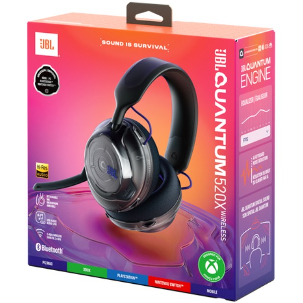 Фото - Гарнітура бездротова ігрова JBL Quantum 520X (JBLQTUM520XBLK)
