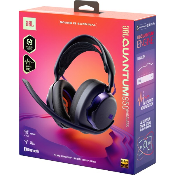 Фото - Гарнітура бездротова ігрова JBL Quantum 850 (JBLQTUM850BLK)