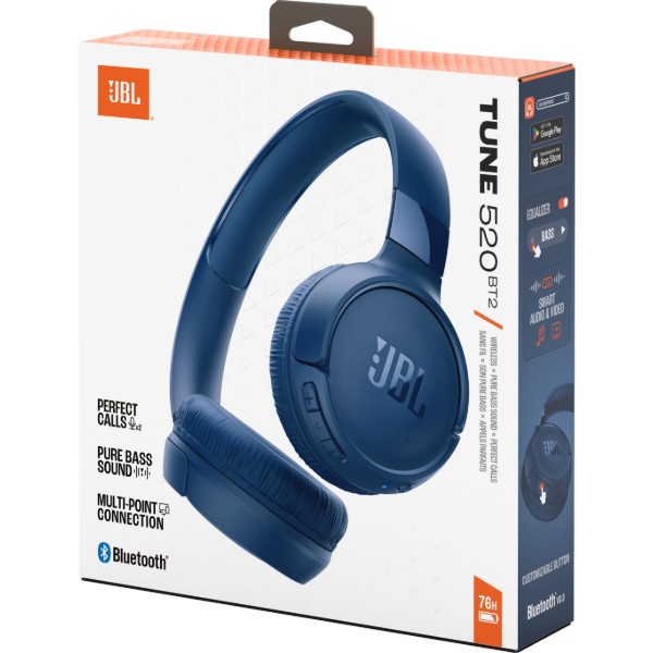 Фото - Наушники накладные беспроводные JBL T520BT2 Blue (JBLT520BT2BLUEU)