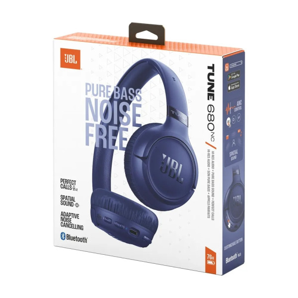 Фото - Навушники накладні бездротові JBL Tune 680NC Blue (JBLT680NCBLU)