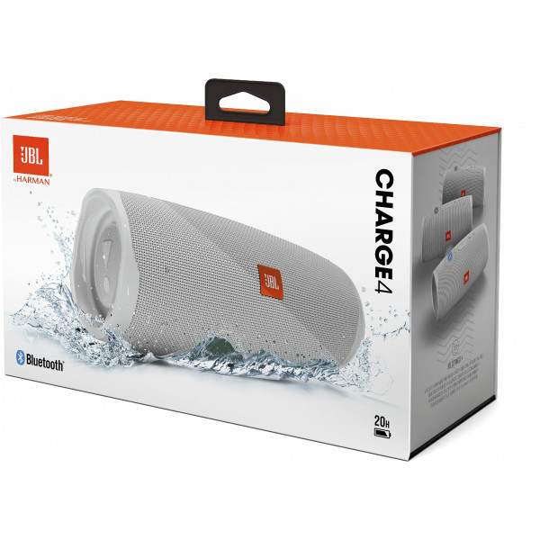 Фото - Портативна акустика JBL Charge 4 White (JBLCHARGE4WHT)