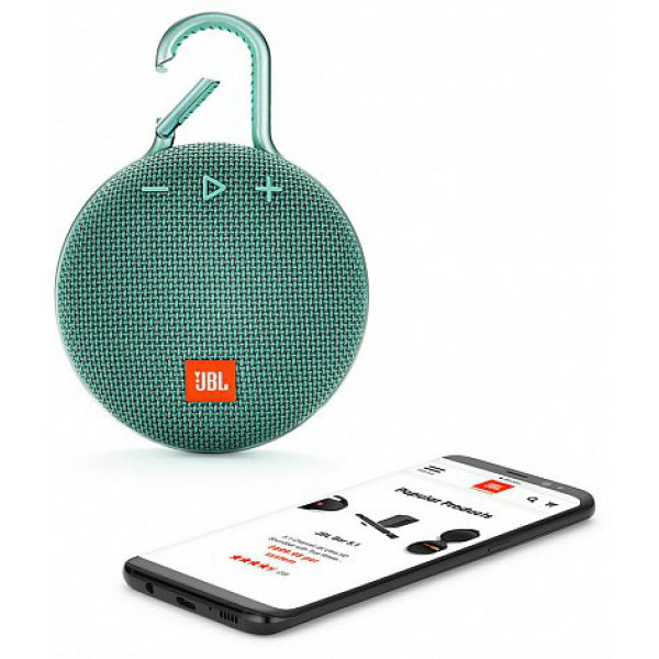 Фото - Портативная акустика JBL Clip 3 Teal (JBLCLIP3TEAL)