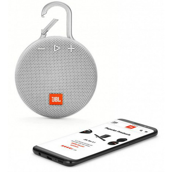 Фото - Портативная акустика JBL Clip 3 White (JBLCLIP3WHT)