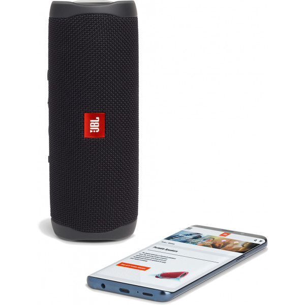 Фото - Портативна акустика JBL Flip 5 Black (JBLFLIP5BLK)