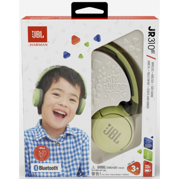 Фото - Навушники накладні бездротові JBL JR 310BT Green (JBLJR310BTGRN)