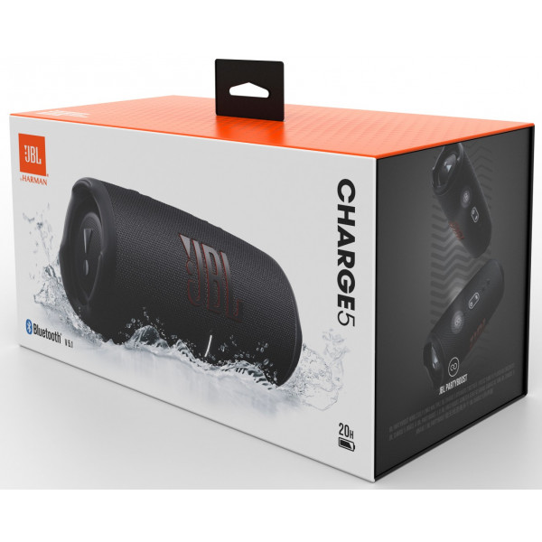 Фото - Портативна акустика JBL Charge 5 Black (JBLCHARGE5BLK)