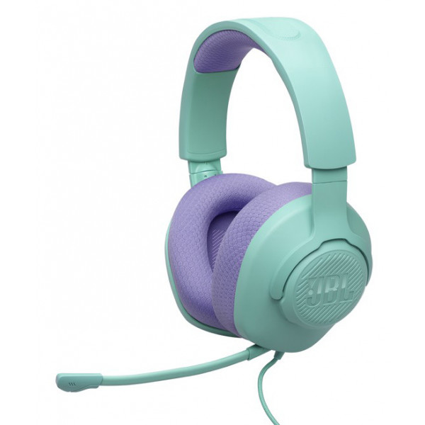 Фото - Гарнітура дротова ігрова JBL Quantum 100M2 Cyan (JBLQTUM100M2CYN)