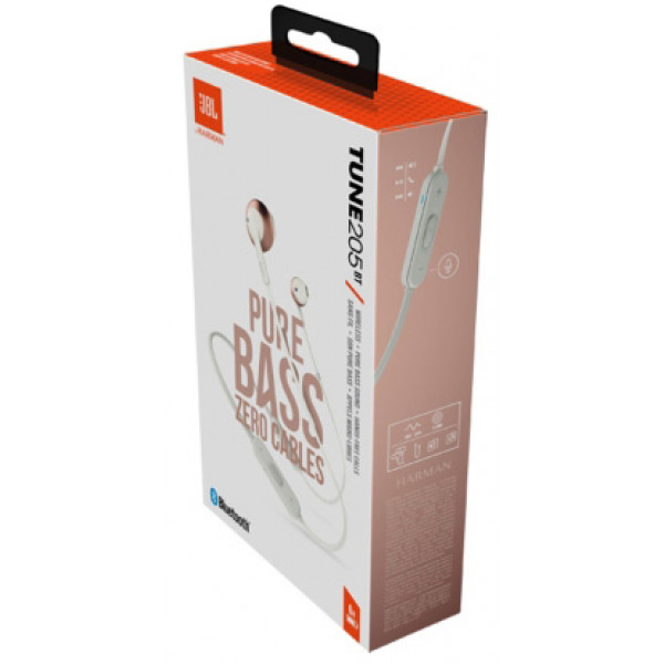 Фото - Наушники вкладыши беспроводные JBL T205BT Rose Gold (JBLT205BTRGD)