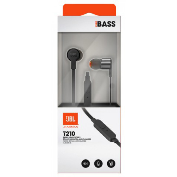 Фото - Навушники вкладиші JBL T210 Black (JBLT210BLK)