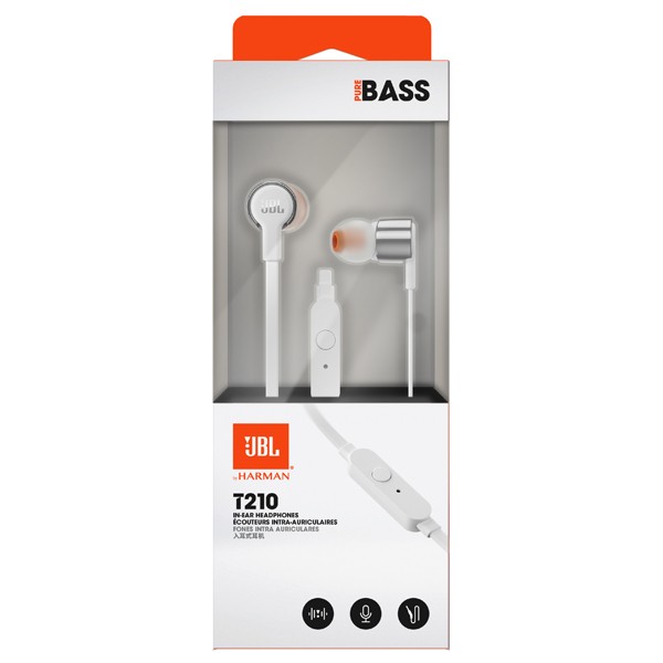 Фото - Наушники вкладыши JBL T210 Grey (JBLT210GRY)