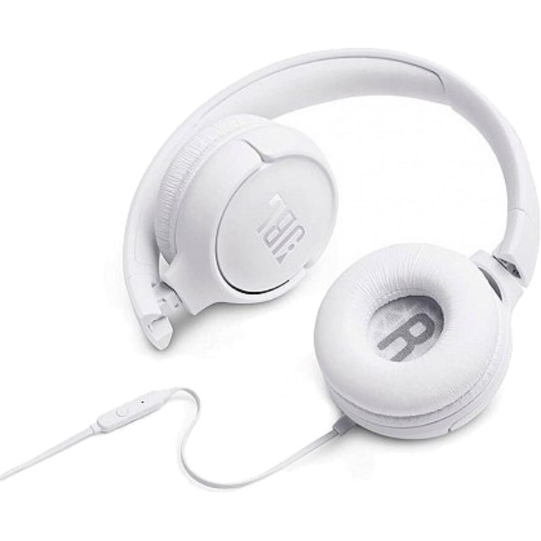 Фото - Наушники накладные проводные JBL T500 White (JBLT500WHT)