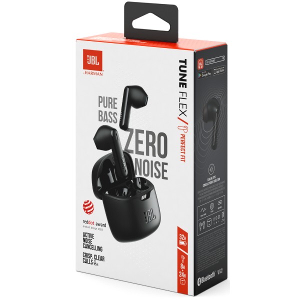 Фото - Навушники вкладиші бездротові TWS JBL Tune FleX Black(JBLTFLEXBLK)