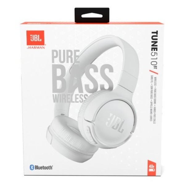 Фото - Наушники полноразмерные беспроводные JBL Tune 510BT White (JBLT510BTWHTEU)